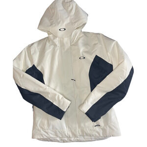 Oakley Performance Fit Full Zip Jacket Men's (Size M) White, Hooded, Zip Pockets